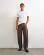 Topman rigid barrel fit jean in clean brown