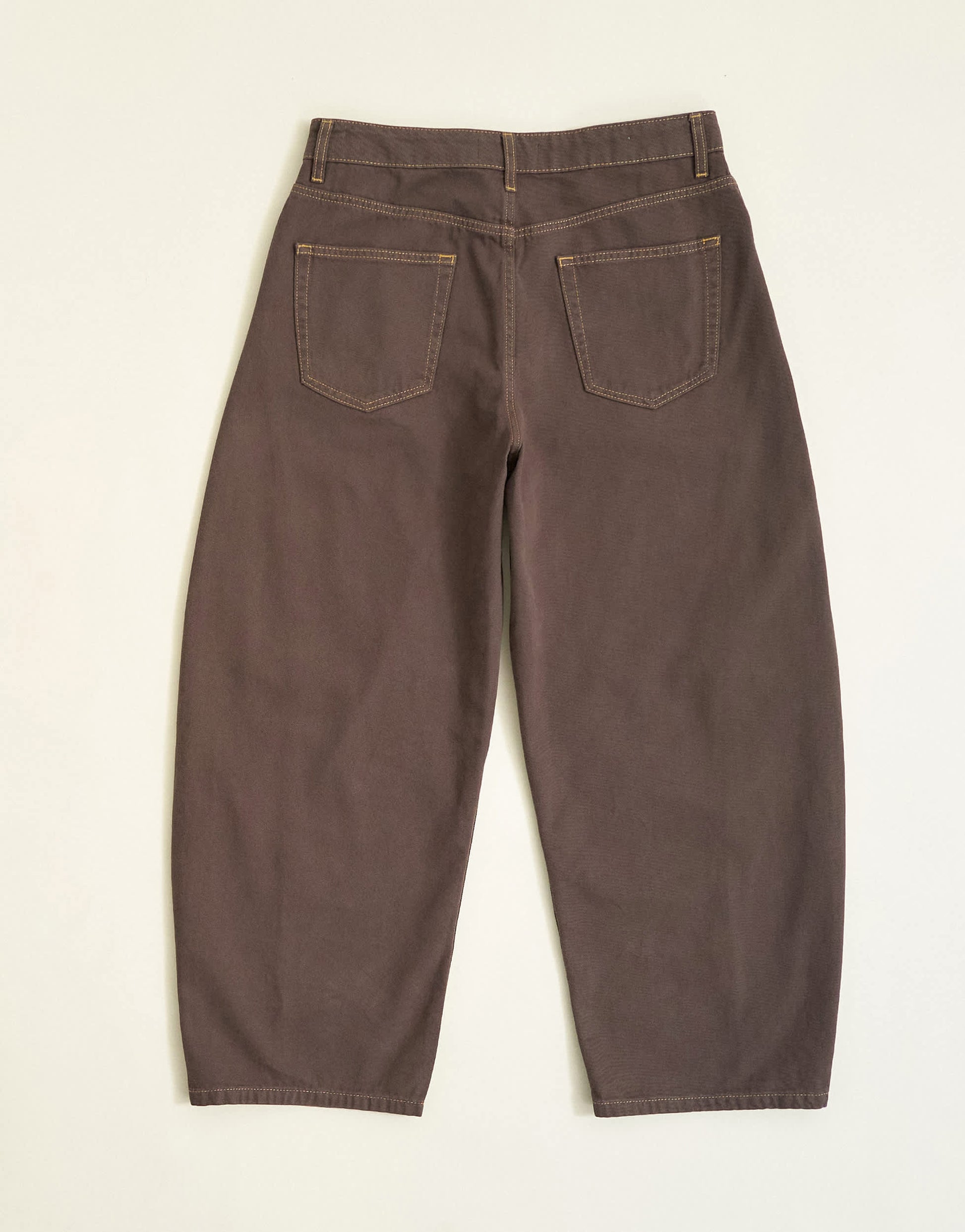 Topman rigid barrel fit jean in clean brown