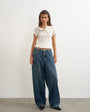 Topshop Dillan baggy low rise jean in dirty blue
