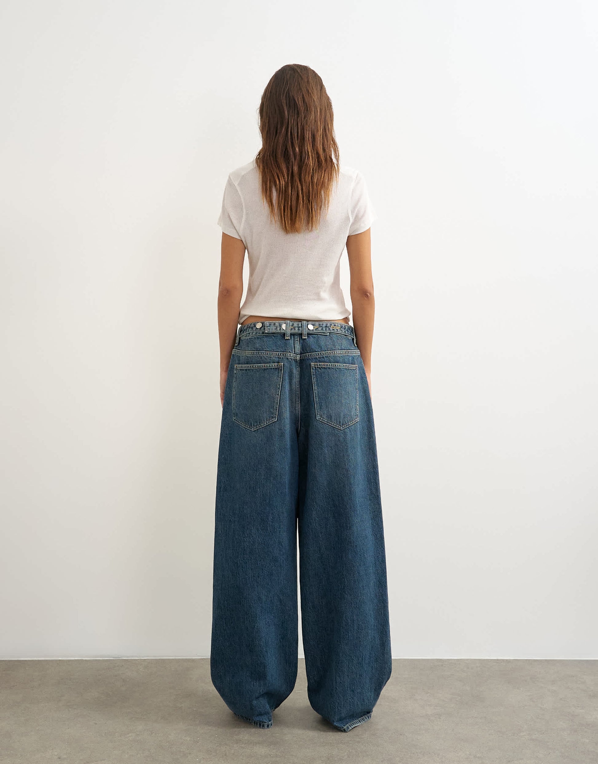 Topshop Dillan Baggy Dad low rise jean in dirty blue
