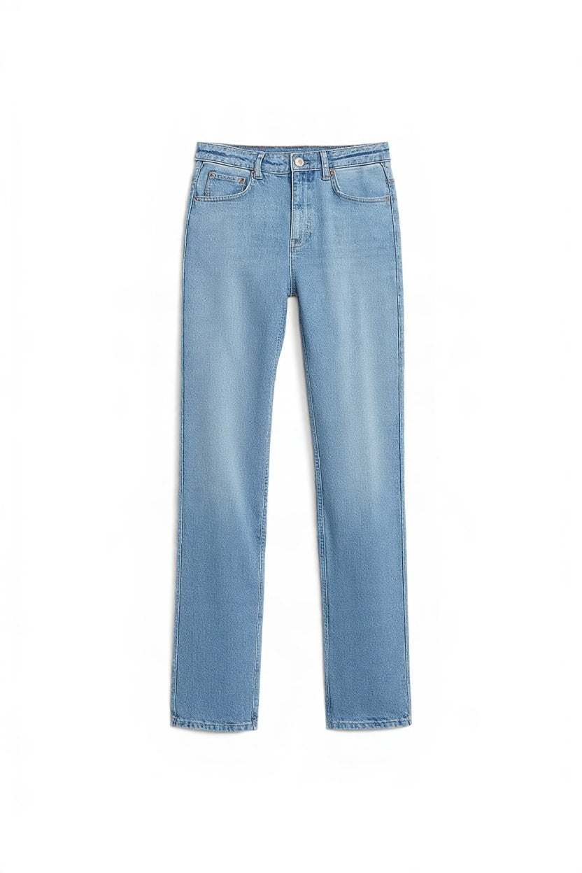 Topshop Orson comfort stretch straight leg ankle grazer jean in bleach