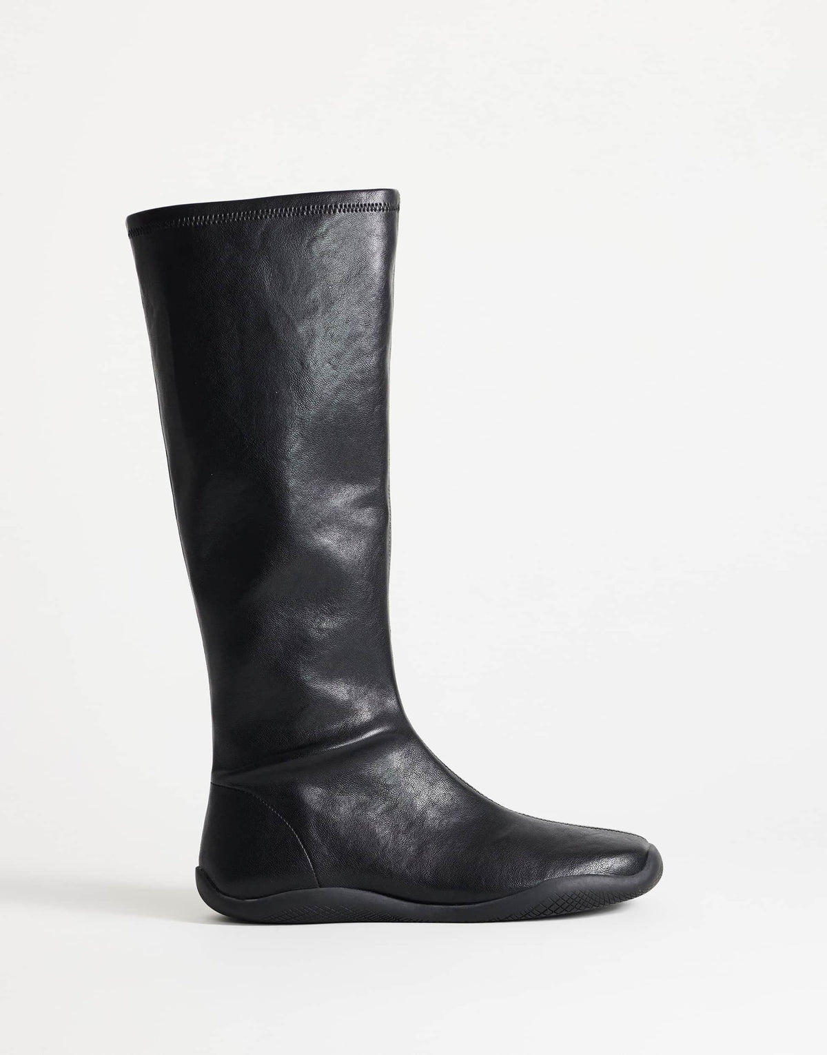 Topshop Luca sporty knee high boot in black