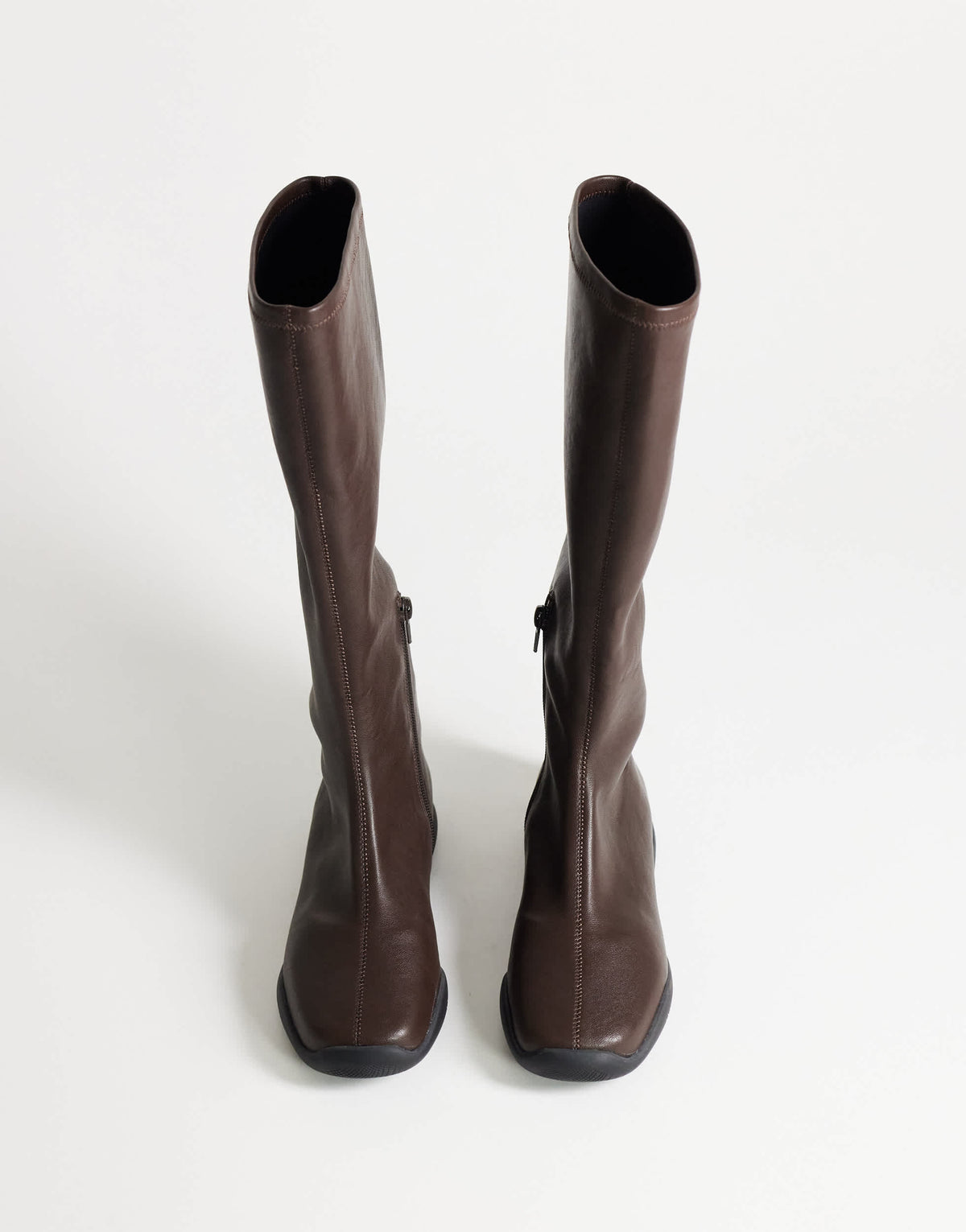 Topshop Luca sporty knee high boot in chocolate