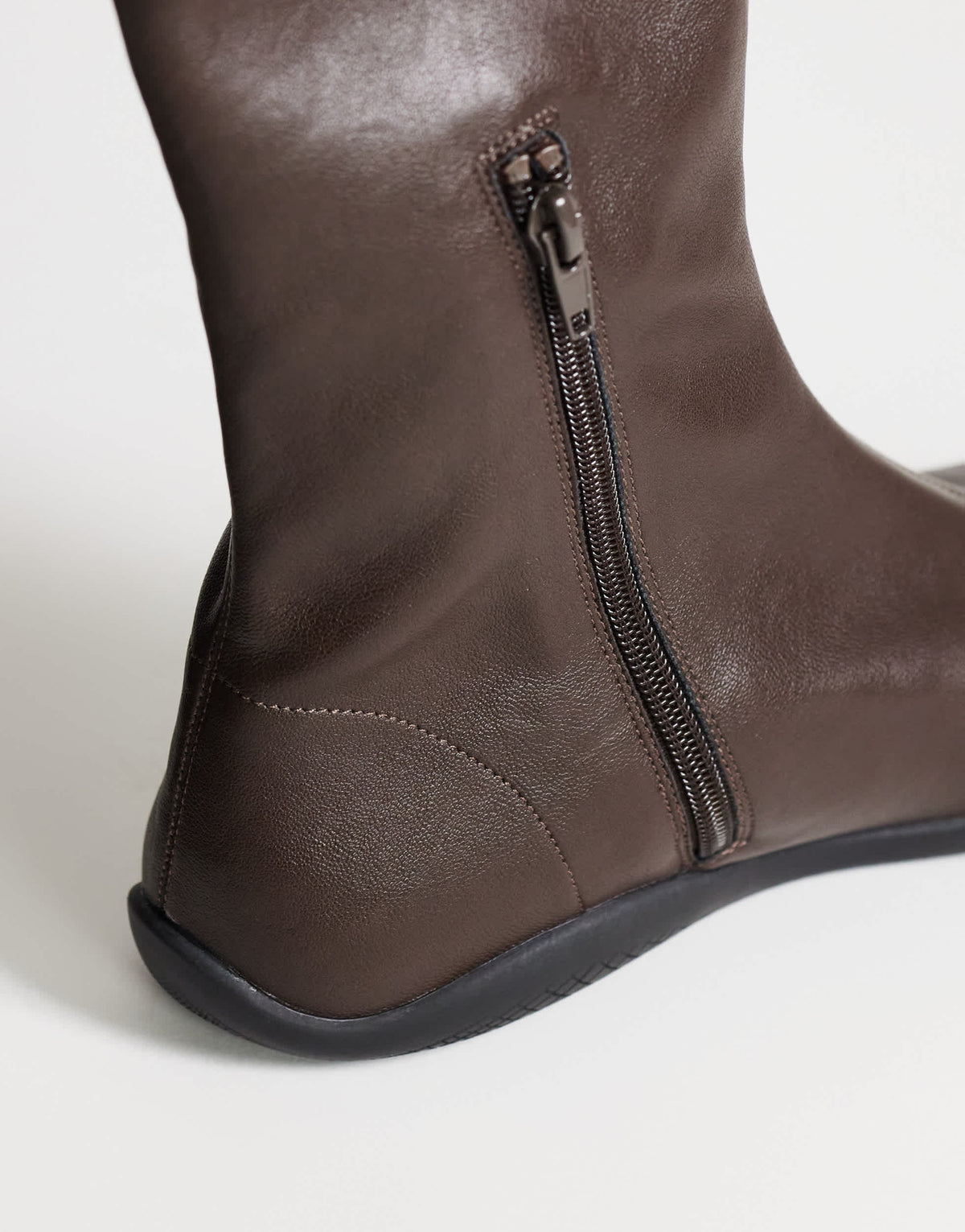 Topshop Luca sporty knee high boot in chocolate