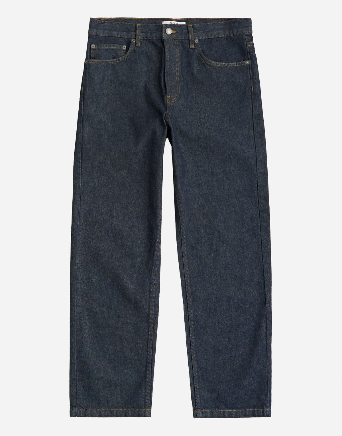 Topman rigid baggy fit jean in black