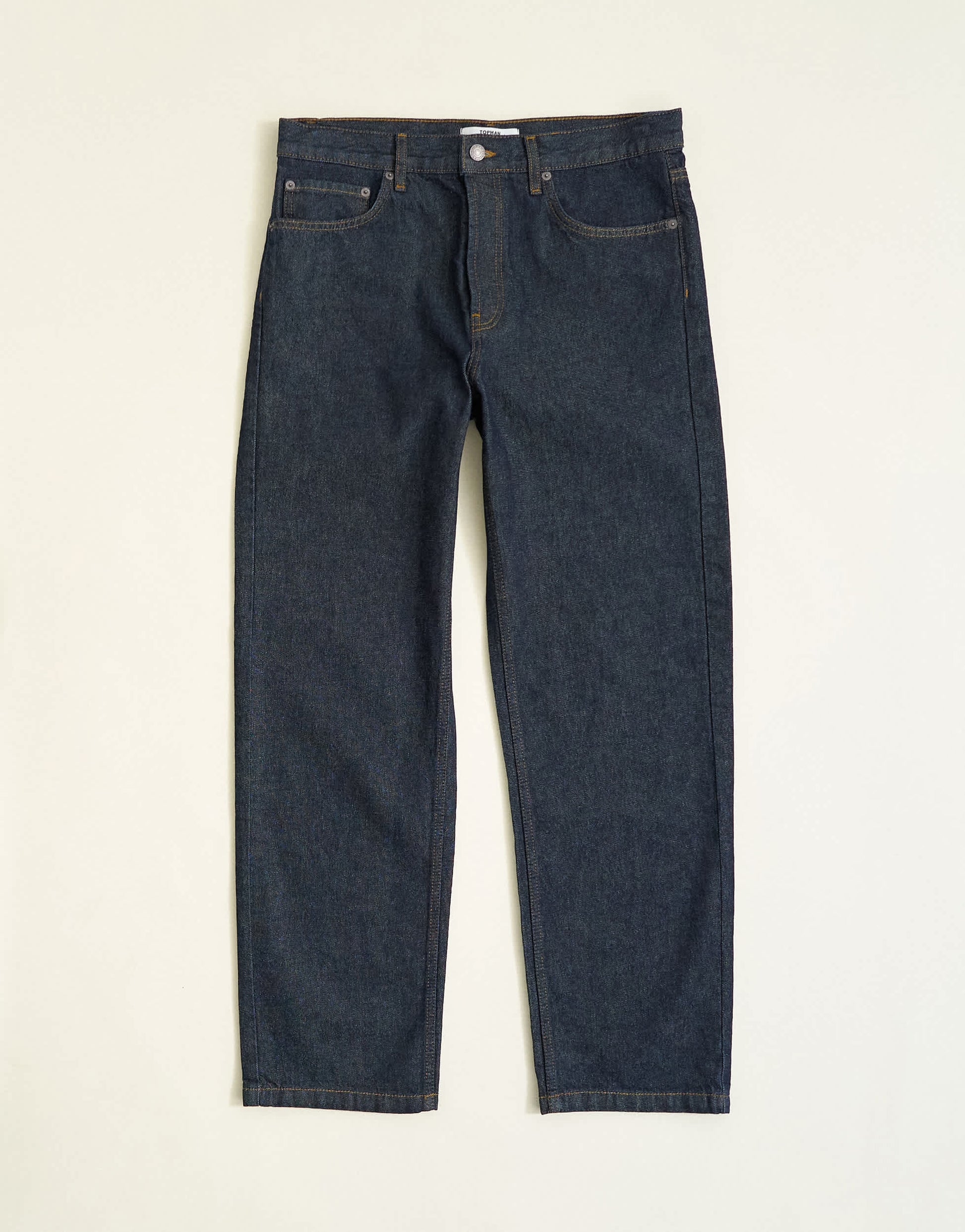 Topman rigid baggy fit jean in black