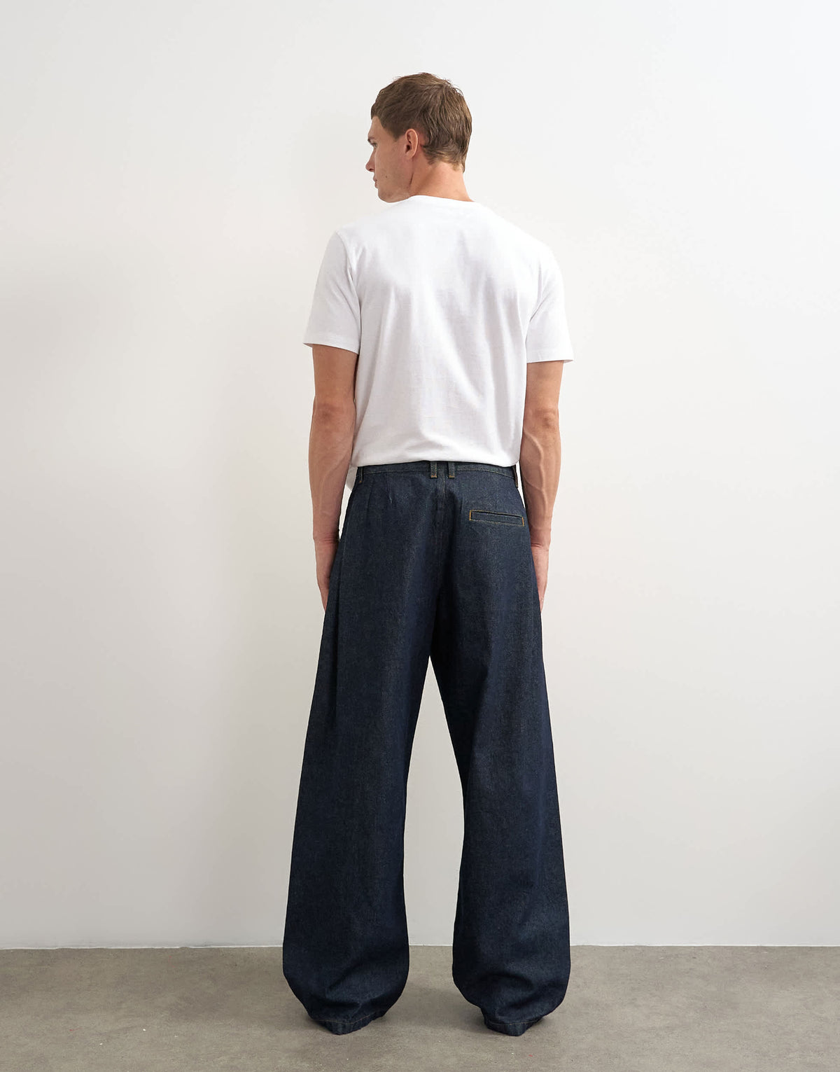 Topman rigid baggy fit jean with pleats in raw