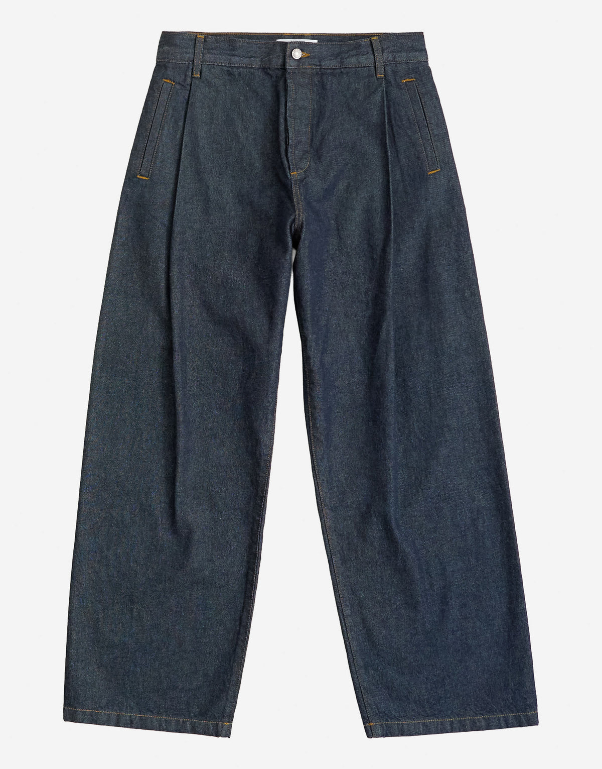 Topman rigid baggy fit jean with pleats in raw