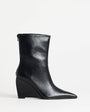 Topshop Kendrick sculpted wedge ankle boot in black