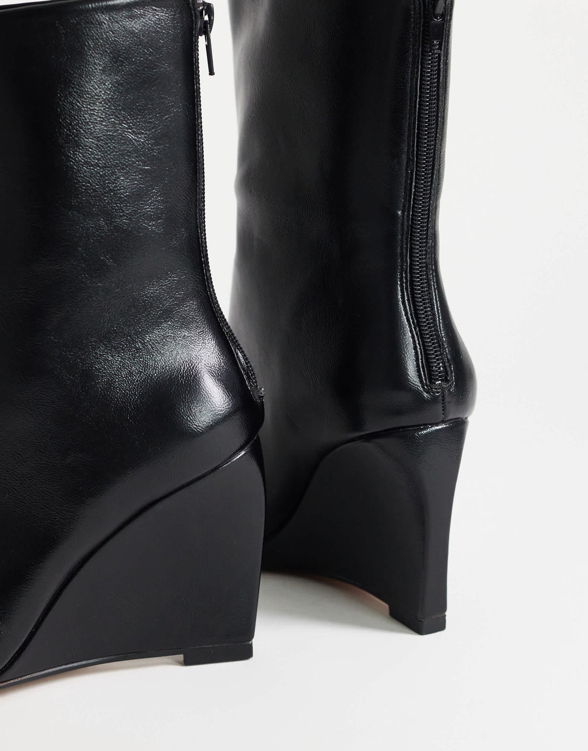 Topshop Kendrick sculpted wedge ankle boot in black