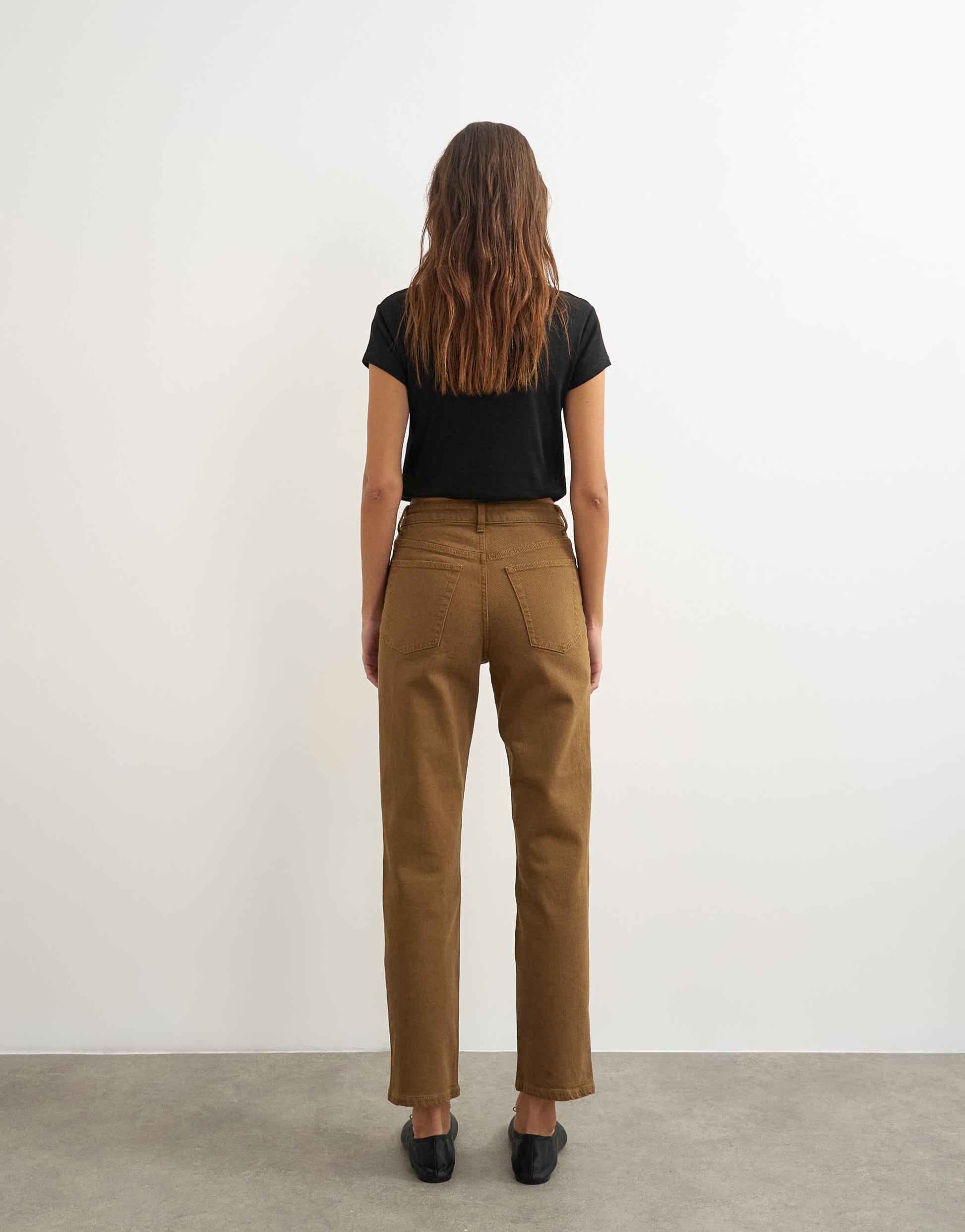 Topshop Orson comfort stretch straight leg ankle grazer jean in cumin