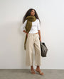 Topshop relaxed mid rise crop jean in oat