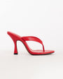Topshop Nina toe thong heeled sandal in red