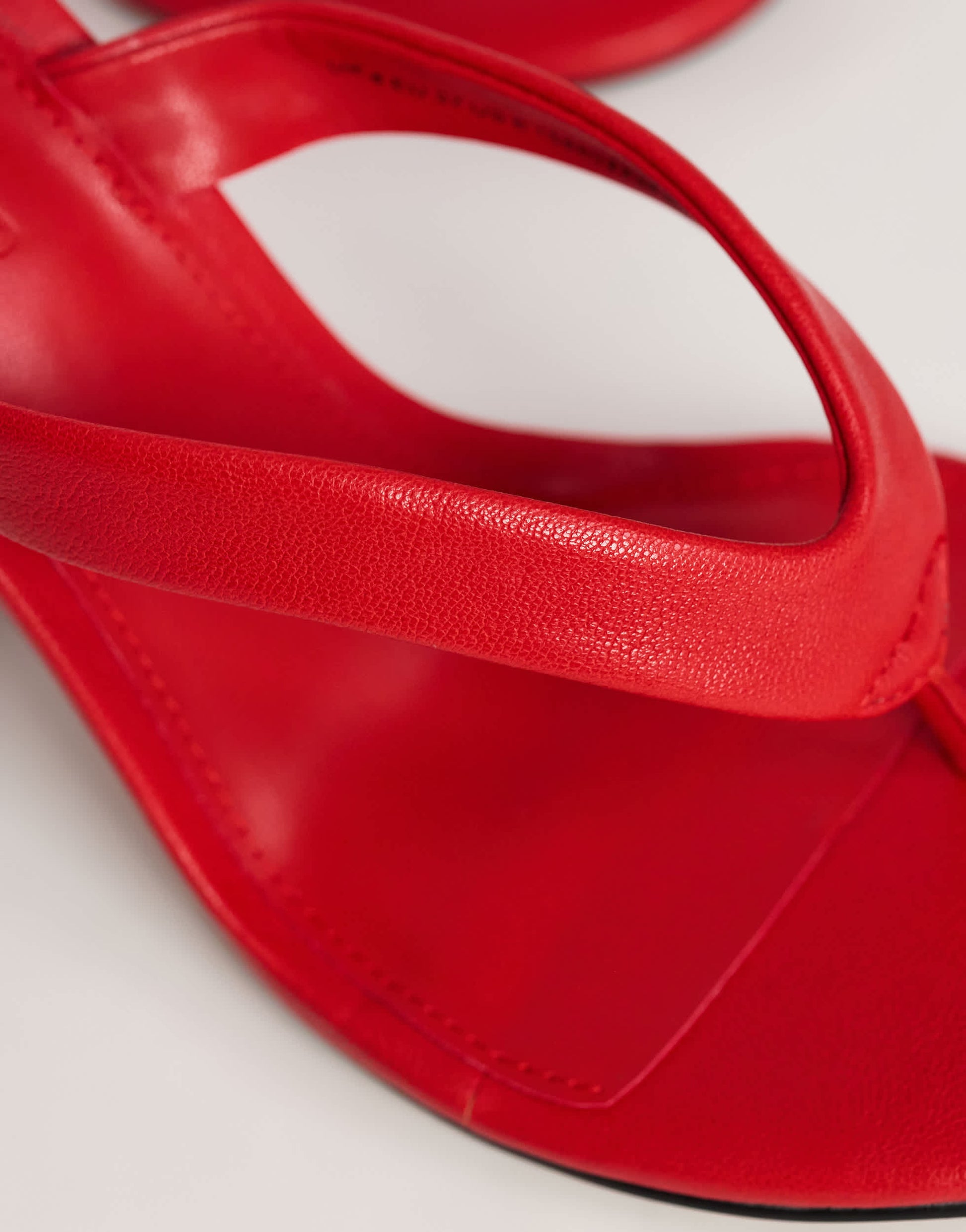 Topshop Nina toe thong heeled sandal in red