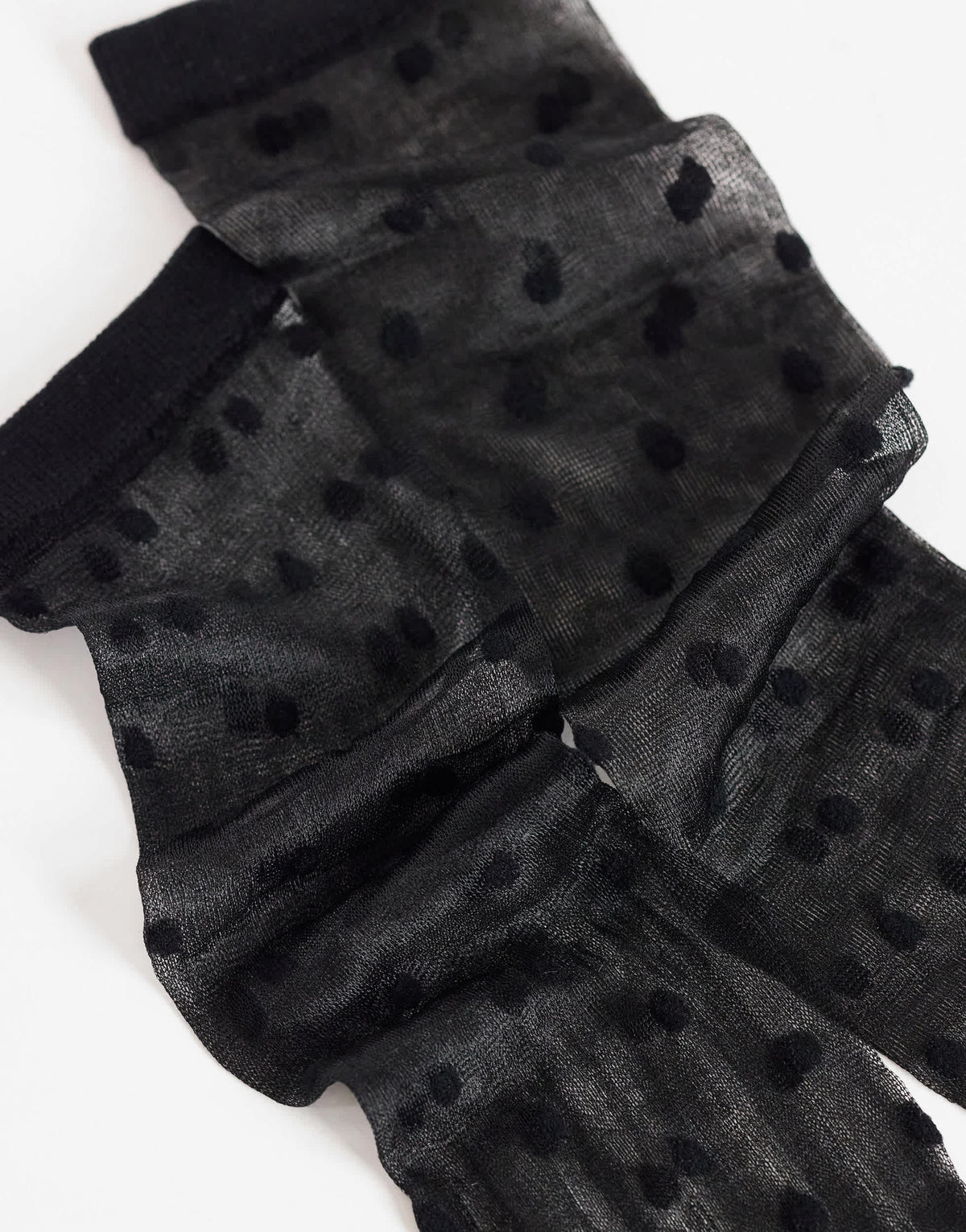 Topshop spot sheer knee-high socks in black