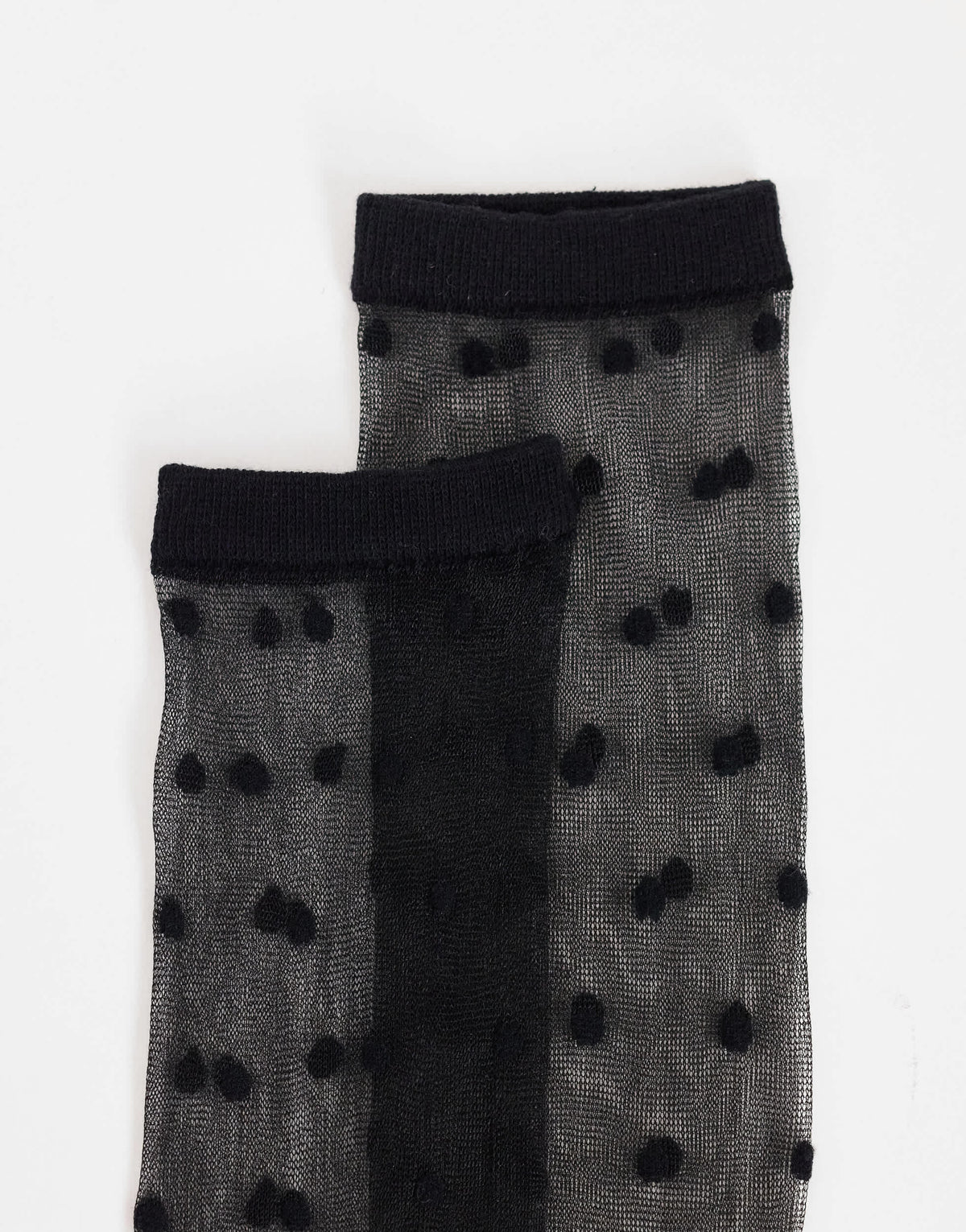 Topshop spot sheer knee-high socks in black