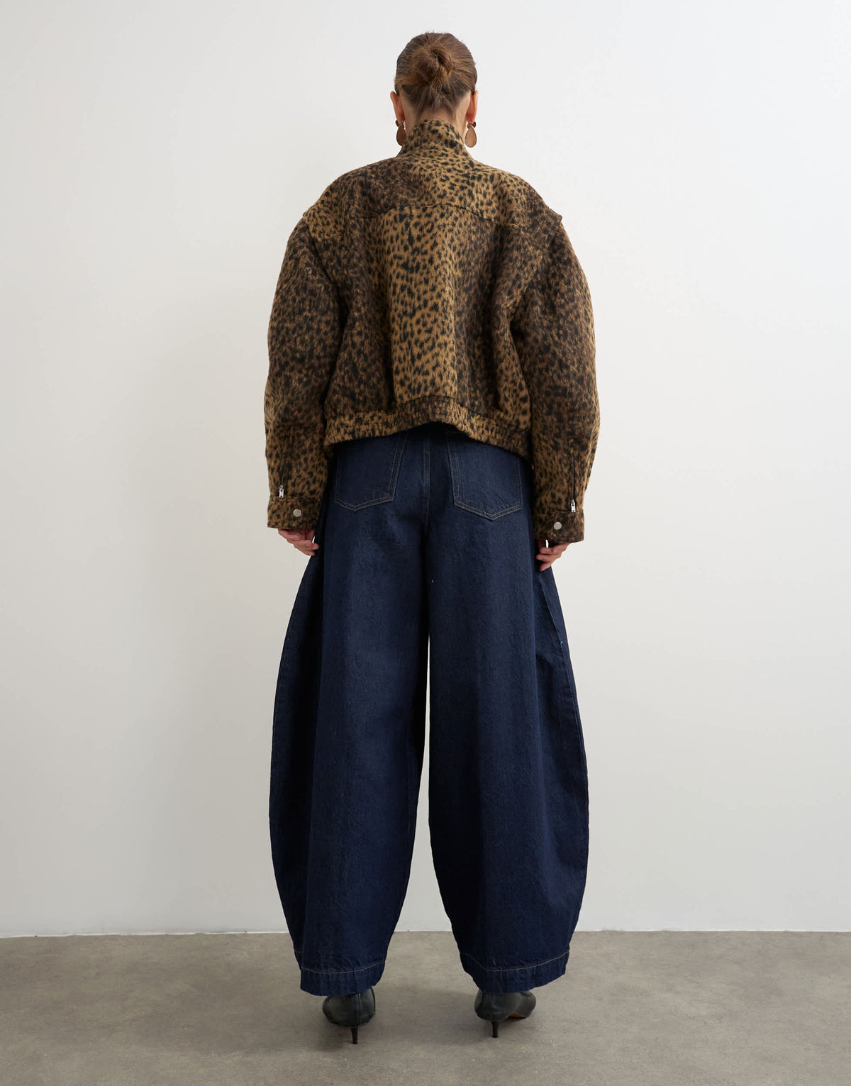 Topshop Harper baggy barrel jean in rinse wash
