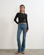Topshop 90's bootcut low rise jean in deep blue 
