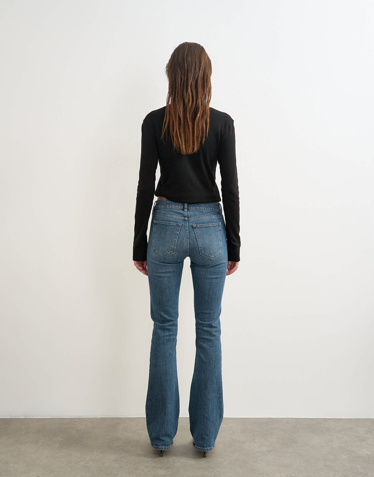Topshop 90's bootcut low rise jean in deep blue 