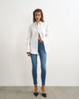 Topshop Jamie high rise skinny jean in mid blue