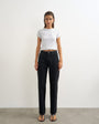 Topshop Vintage straight mid rise jean in clean black