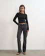 Topshop 90's bootcut low rise jean in washed black
