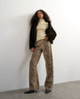 Topshop Ember low rise relaxed straight leg jean in leopard print