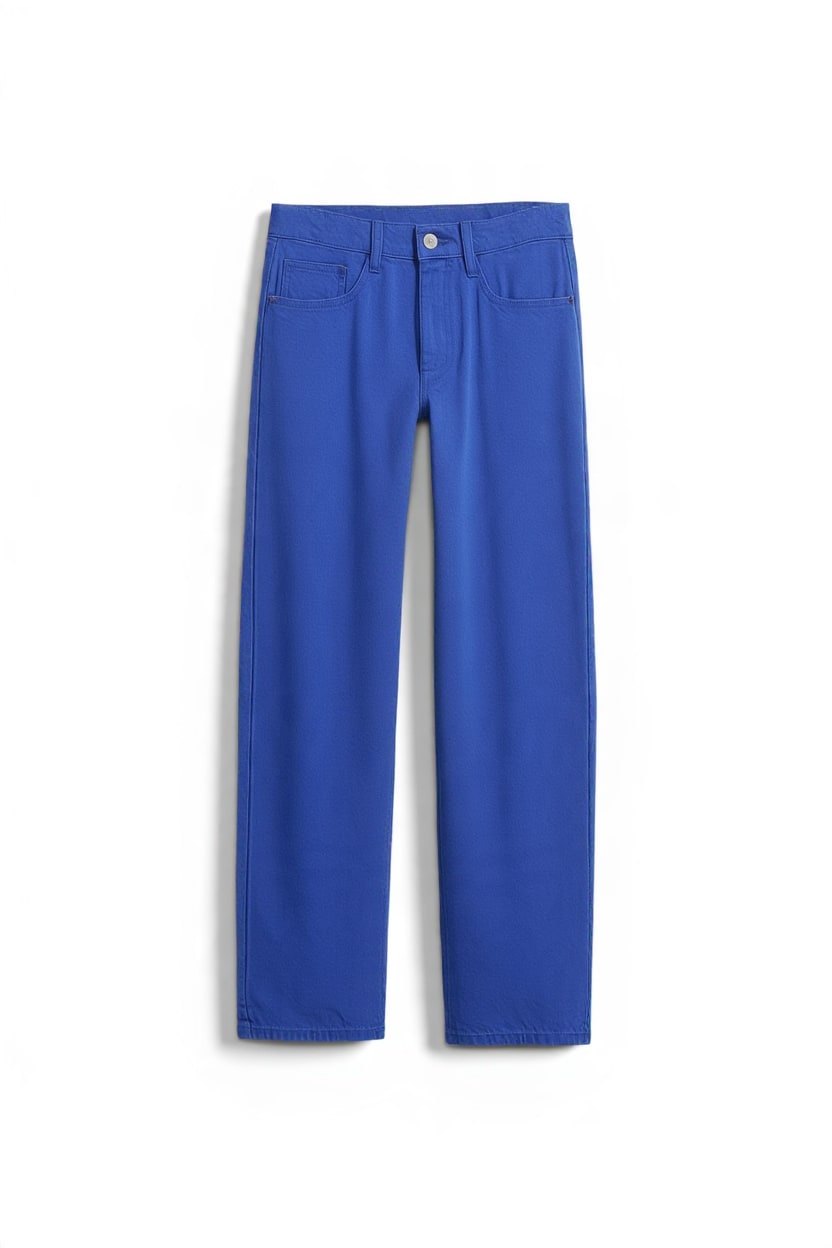 Topshop Cinch low rise relaxed jean in strong blue
