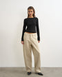 Topshop Dillan baggy low rise jean in winter oat