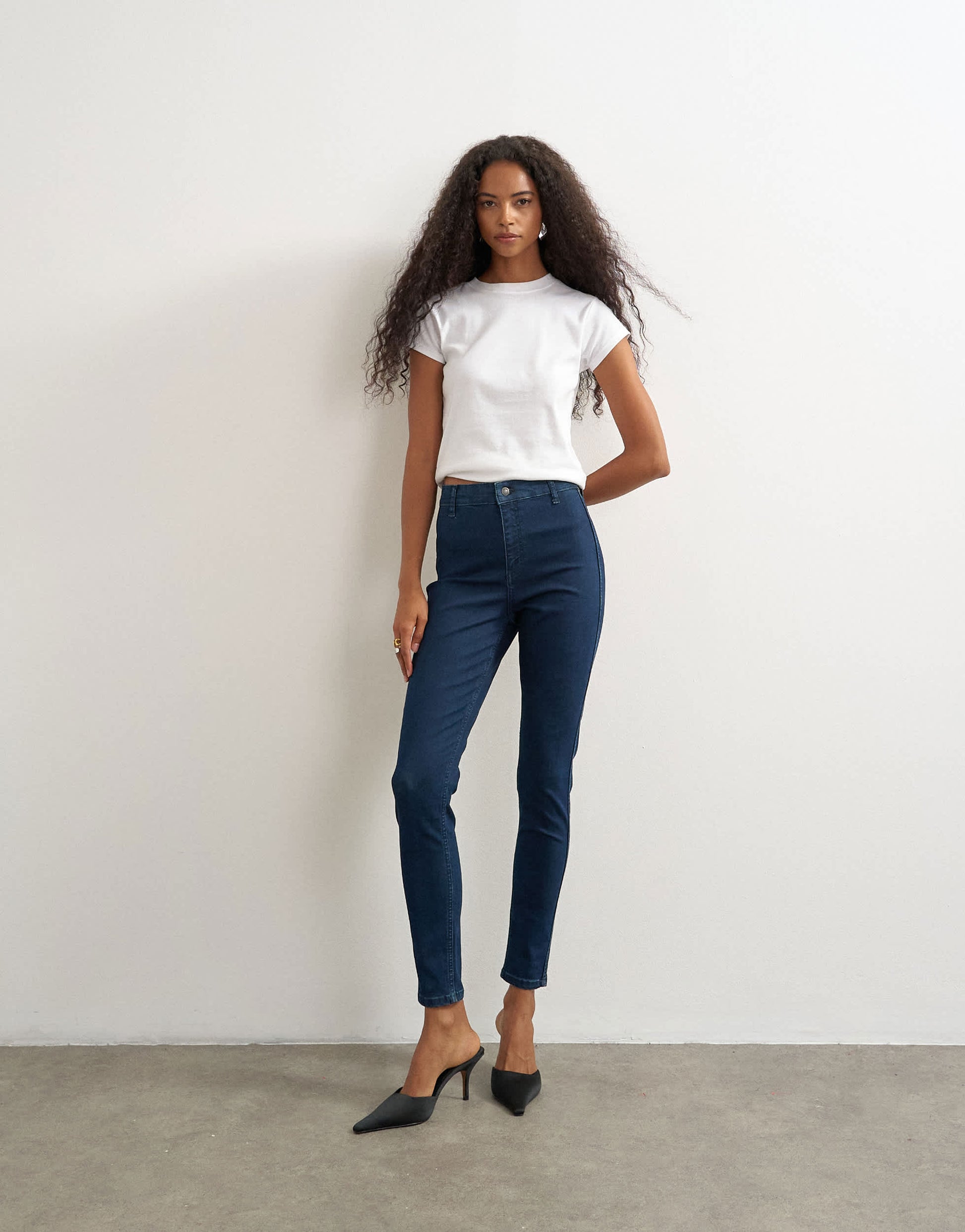Topshop Joni high rise skinny jean in indigo rinse