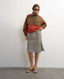 Topshop 90s midi length skirt in green check