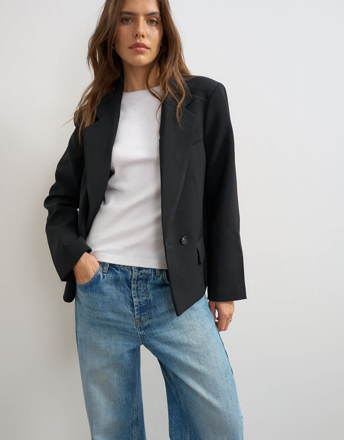 Topshop ultimate blazer in black