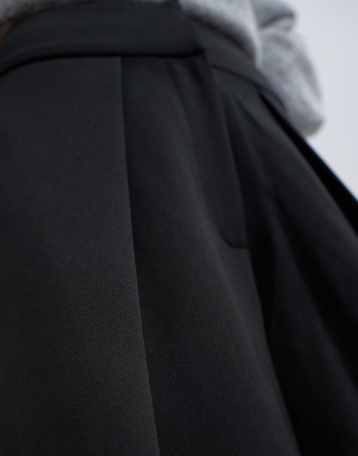 Topshop front pleat wide leg trouser in black