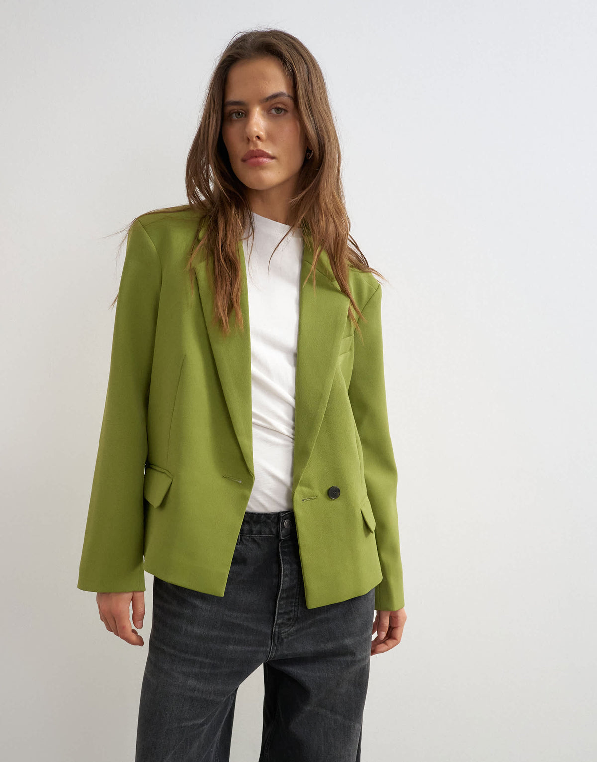 Topshop ultimate blazer in olive
