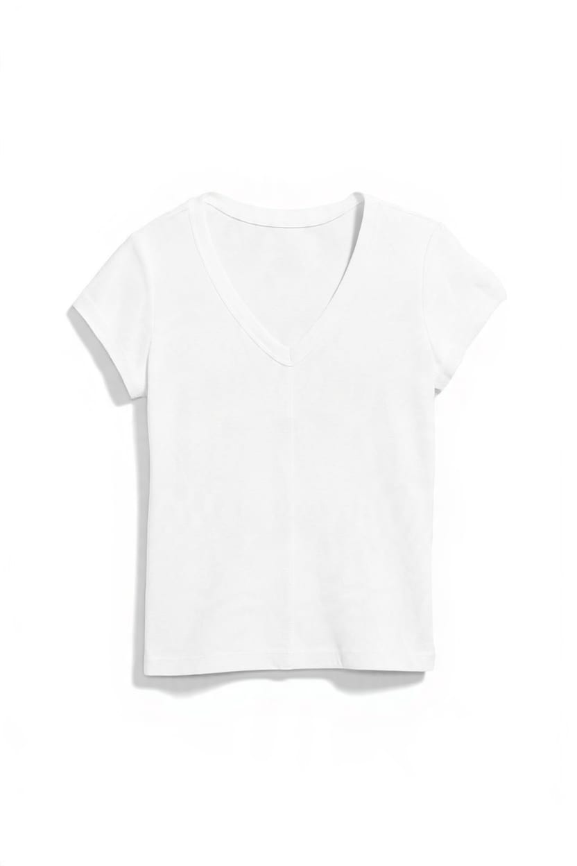 Topshop scoop v baby tee in white