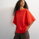 Topshop batwing t-shirt in red