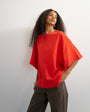 Topshop batwing t-shirt in red