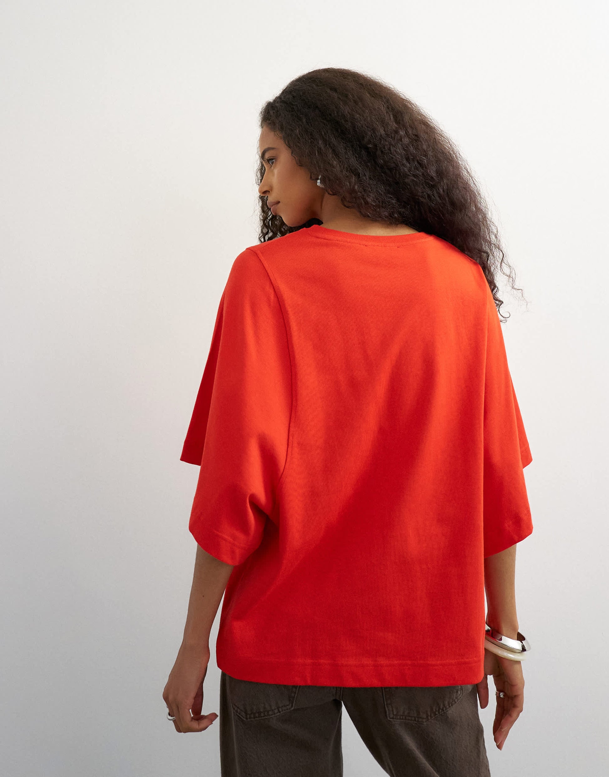 Topshop batwing t-shirt in red