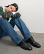 Topshop x Talia Byre premium real leather brogue in black