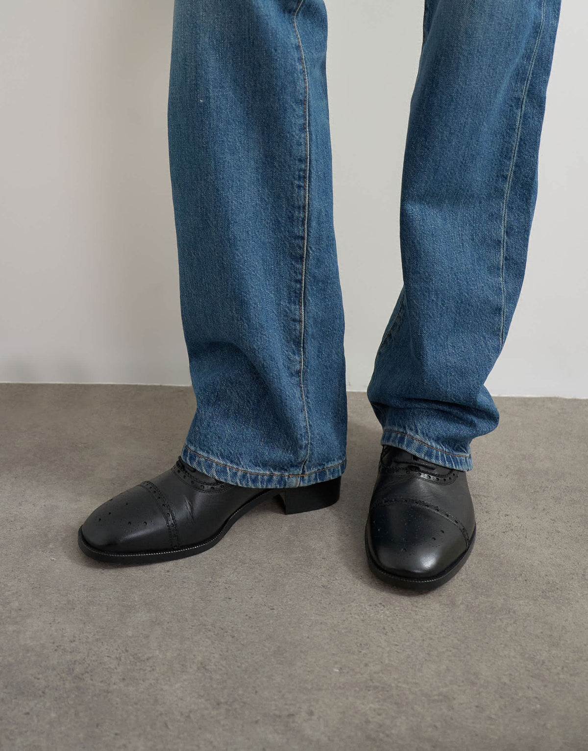 Topshop x Talia Byre premium real leather brogue in black