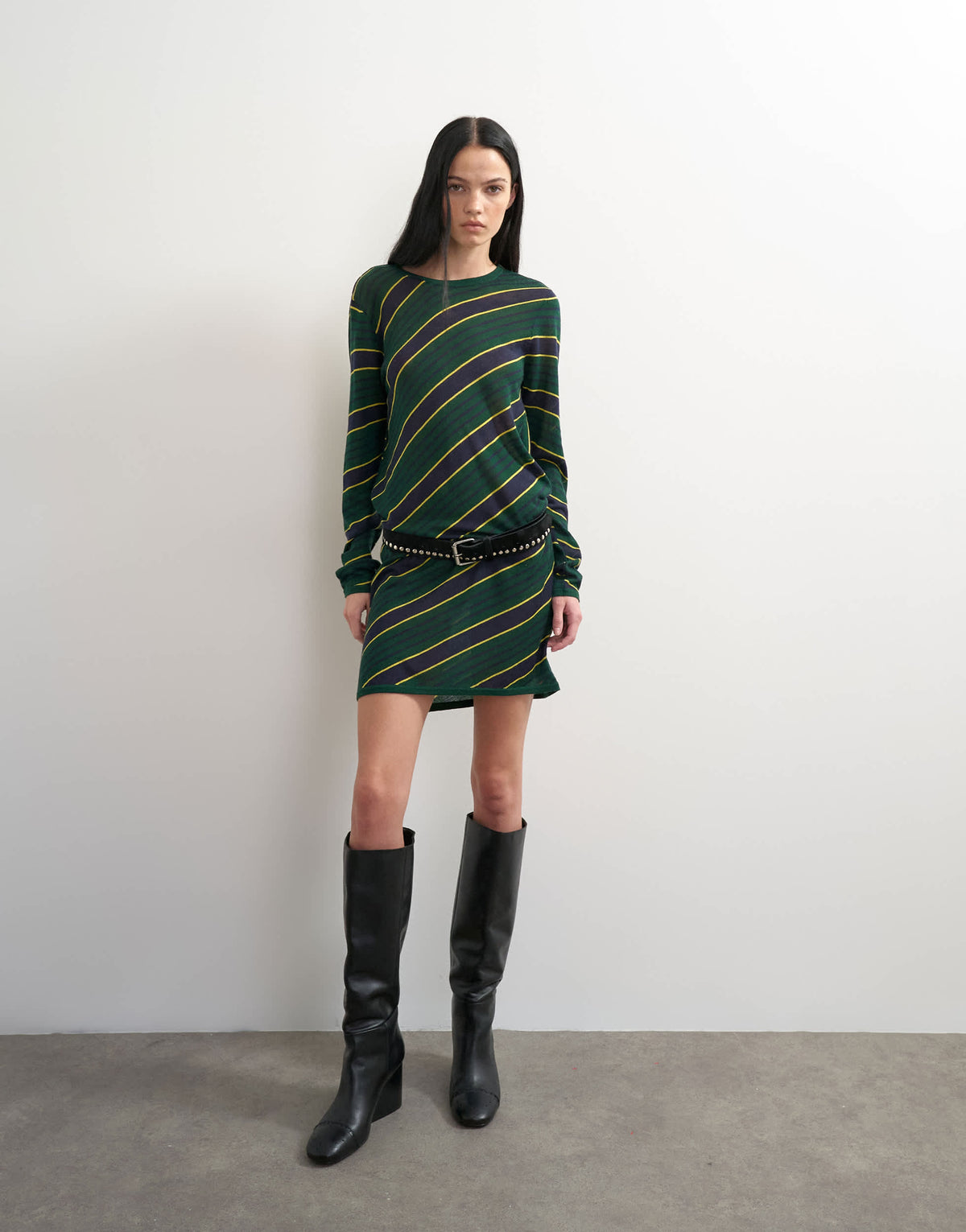 Topshop x Talia Byre premium real leather knee high boot in black
