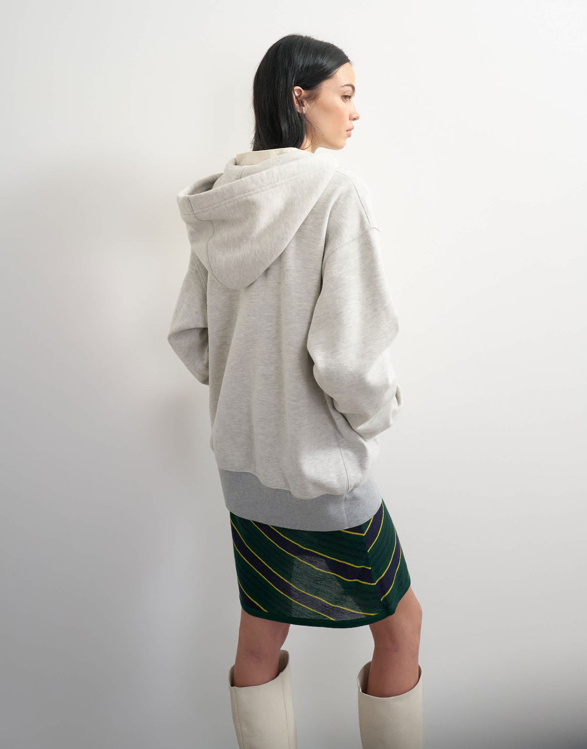 Topshop x Talia Byre premium heavyweight hoodie in grey 