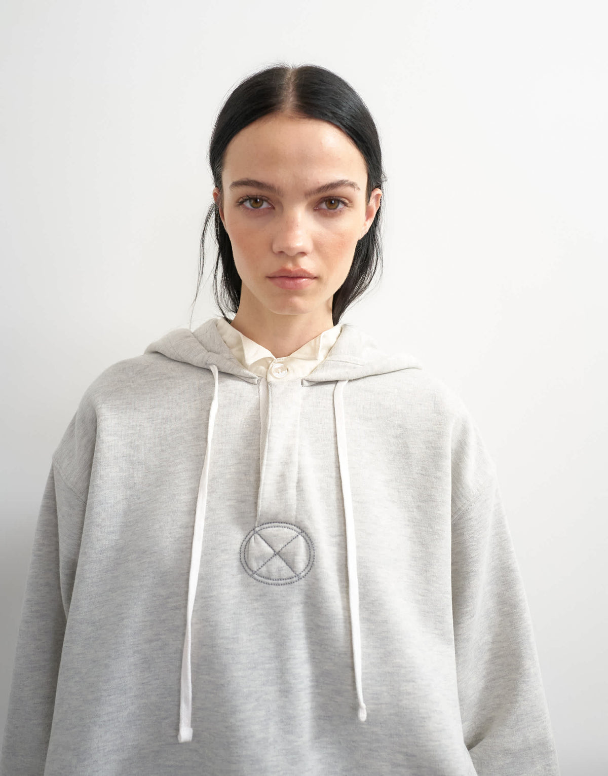 Topshop x Talia Byre premium heavyweight hoodie in grey 