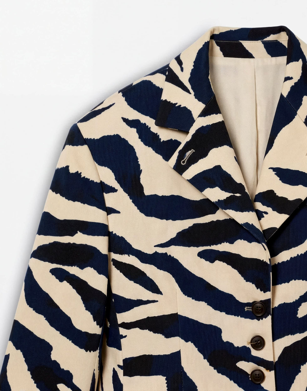 Topshop co-ord zebra print high neck blazer in zebra