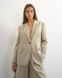 Topshop boyfriend single breasted blazer in beige