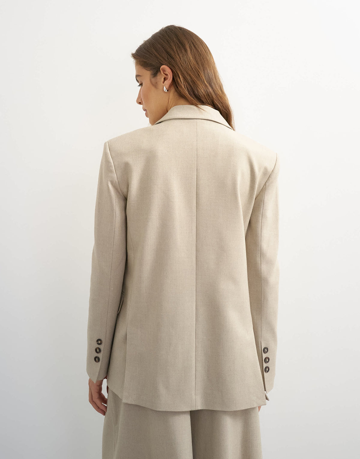 Topshop boyfriend single breasted blazer in beige