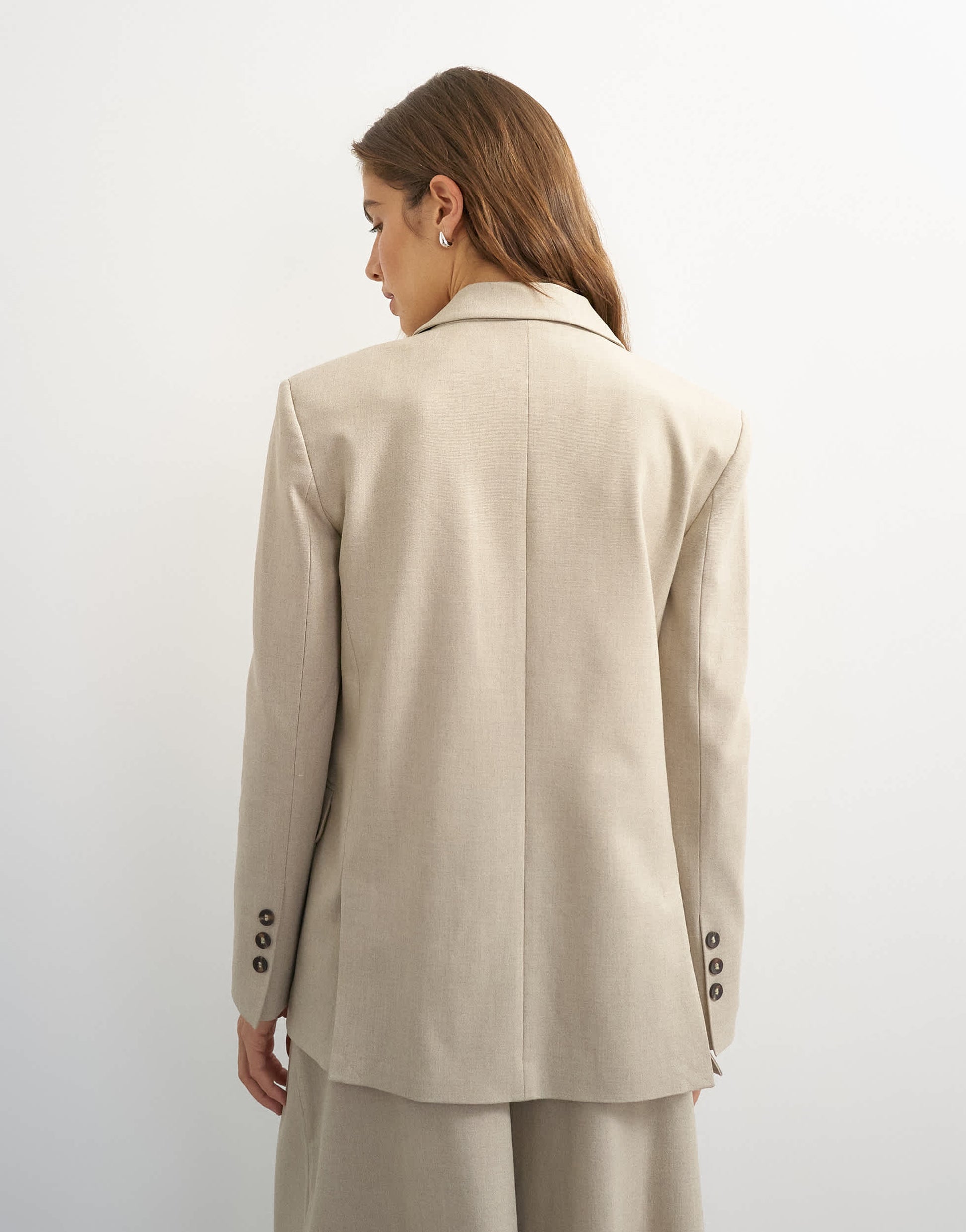 Topshop boyfriend single breasted blazer in beige