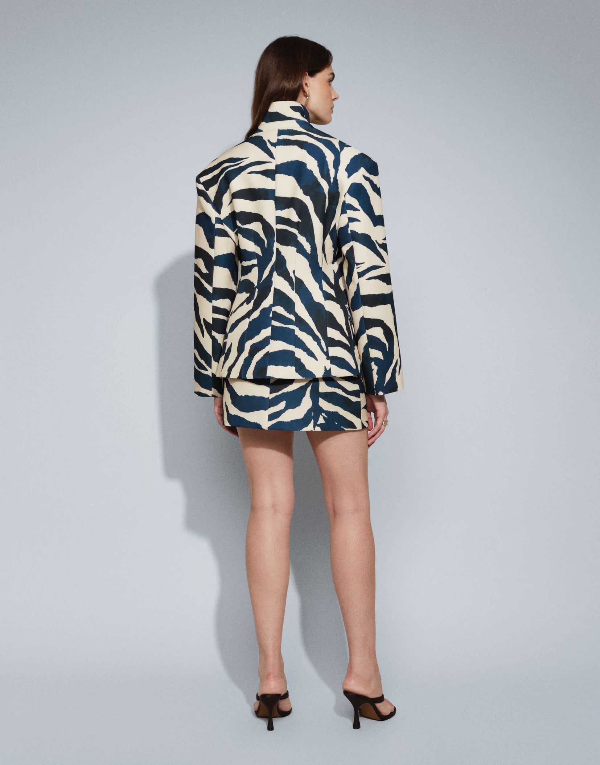Topshop co-ord zebra tailored mini skirt in zebra