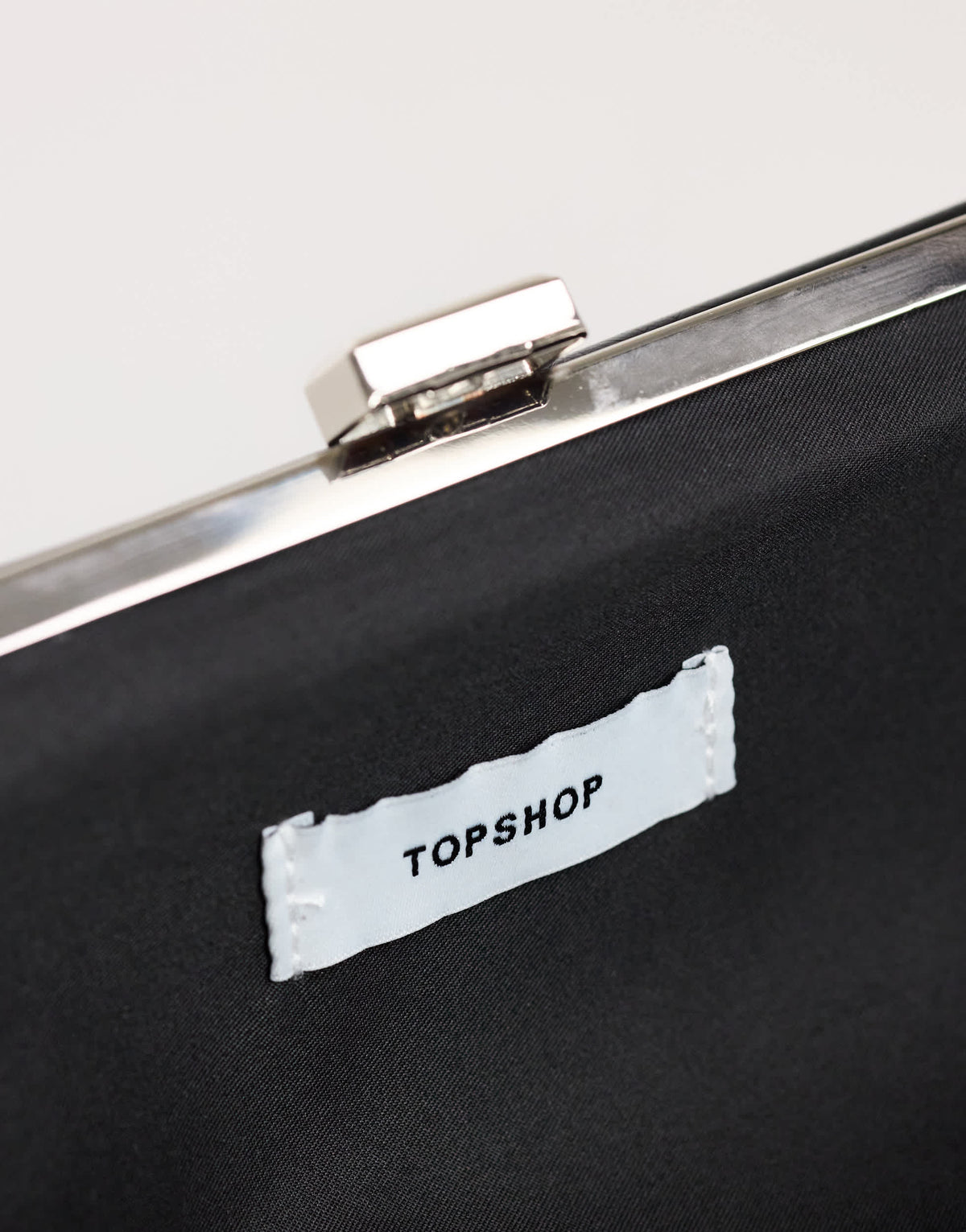 Topshop Ember small envelope clutch bag in black