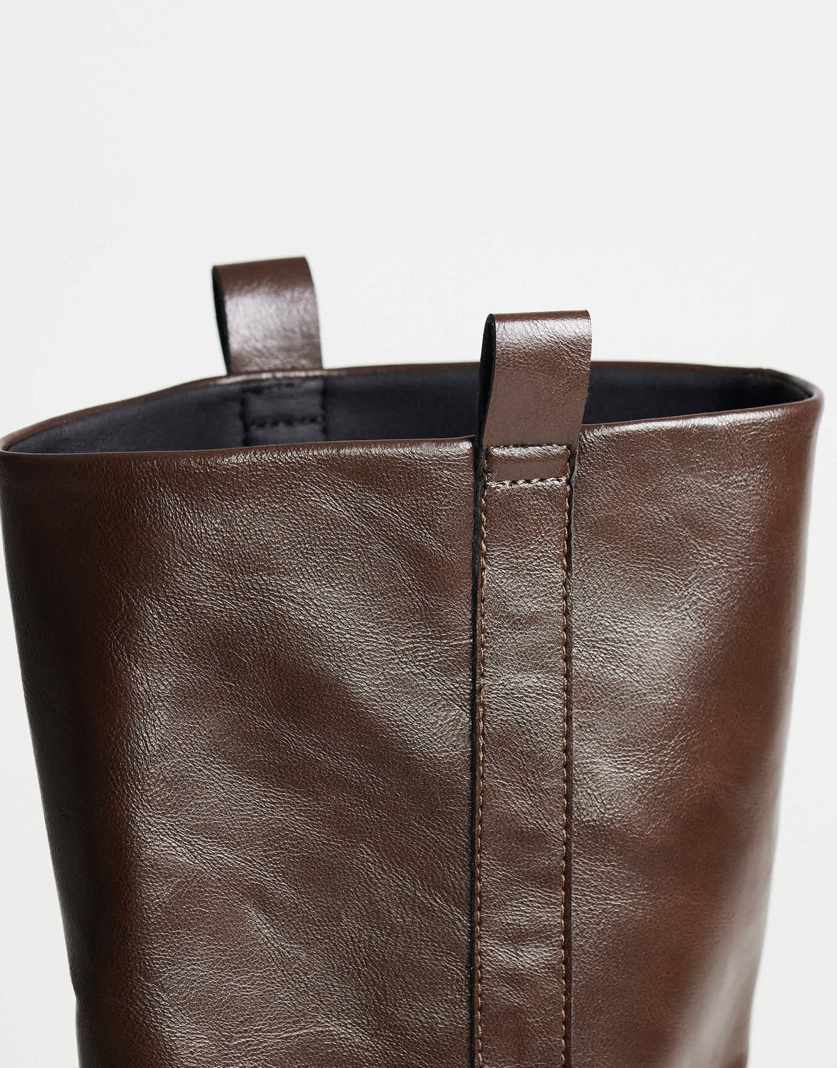 Topshop Lauren chunky knee high boot in chocolate